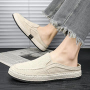 Men Half Slippers Fashion Mesh Breathable Men Outdoor Hard-Wearing Casual Shoes Soft Slip-On Footwear All-Match Flats Men Shoes - Deck Em Up