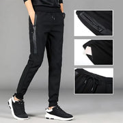 Men Trousers Solid Color Drawstring Elastic Waist Men Ankle Tied Casual Spring Trousers Daily Wear - Deck Em Up