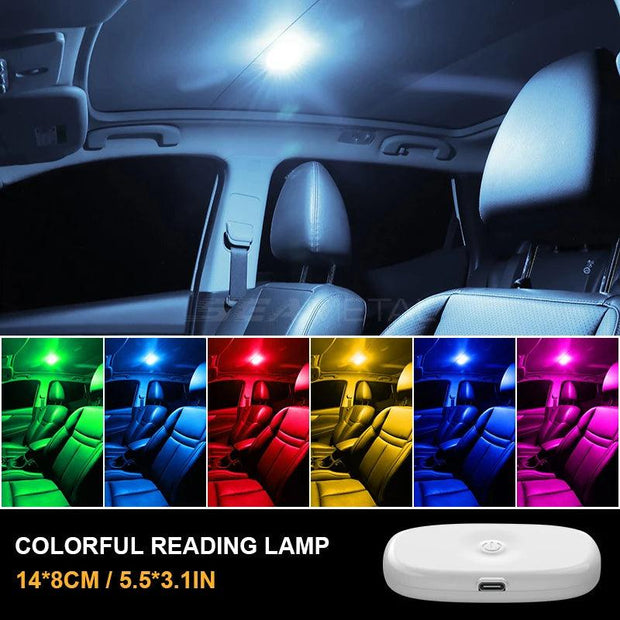 BLALION Car LED Touch Light Wall Reading Lamp Magnet Base Car Ceiling Light Ambient Mood Interior Lighting USB Rechargeable Lamp - Deck Em Up