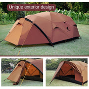 WOLFACE Outdoor Tent Building Family Double-layer Tent Beach Hiking Camping Equipment Large Tunnel Tent Rainproof Camping Tent - Deck Em Up