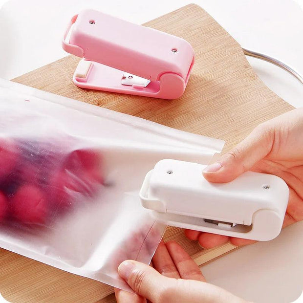 Mini Bag Sealer Food Package Sealing Bags Tool Thermal Plastic Bag Closure Smart Gadget Kitchen Portable Heat Sealer Packing - Deck Em Up