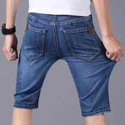 Summer Thin Denim Shorts For Men Good Quality Shorts Jeans Men Cotton Solid Straight Jeans Shorts Male Blue Casual Jeans Size 40 - Deck Em Up