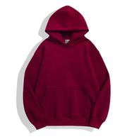 500GSM Heavy Weight Fashion Men's Hoodies New Autumn Winter Casual Thick Cotton Men's Top Solid Color Hoodies Sweatshirt Male - Deck Em Up