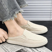 Men Half Slippers Fashion Mesh Breathable Men Outdoor Hard-Wearing Casual Shoes Soft Slip-On Footwear All-Match Flats Men Shoes - Deck Em Up