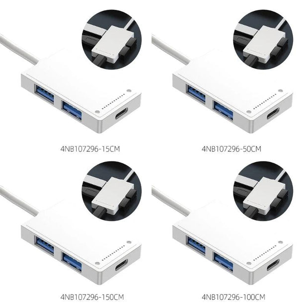 USB C to USB Adapter USB C to 3x USB3.0 1x USB2.0 Female Adapter Type C Extender Gadget for Laptop Phone Notebook - Deck Em Up