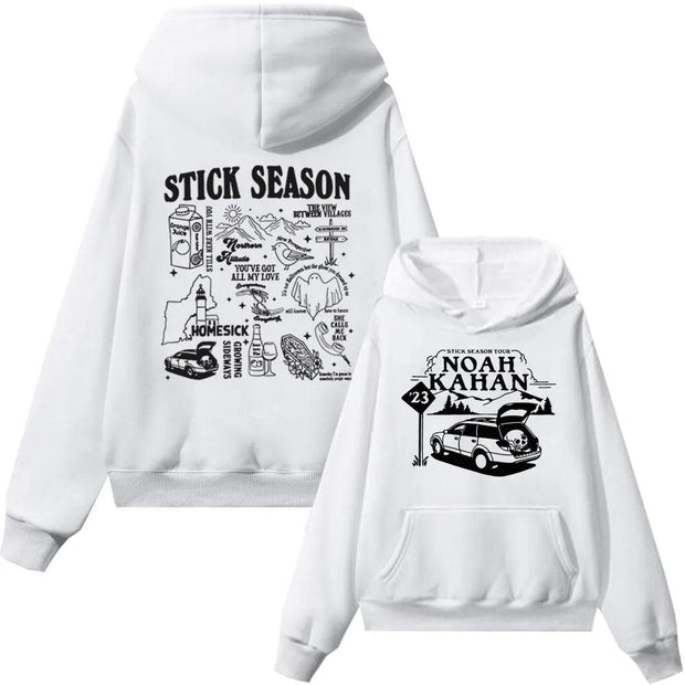 Noah Kahan Hoodie Stick Season Hoodie Man Woman Harajuku Pullover Tops Streetwear Unisex - Deck Em Up