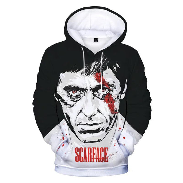 Movie Scarface 3D Print Hoodie Sweatshirts Tony Montana Harajuku Streetwear Hoodies Men Oversized Fashion Pullover Sweatshirts - Deck Em Up