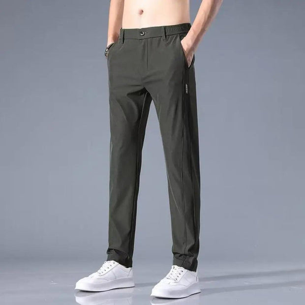 Golf Pants Men's Summer Ice Silk High Elastic Ultra-thin Casual Trousers Quick-drying Running Golf Wear Sweatpants - Deck Em Up