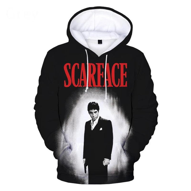 Movie Scarface 3D Print Hoodie Sweatshirts Tony Montana Harajuku Streetwear Hoodies Men Oversized Fashion Pullover Sweatshirts - Deck Em Up