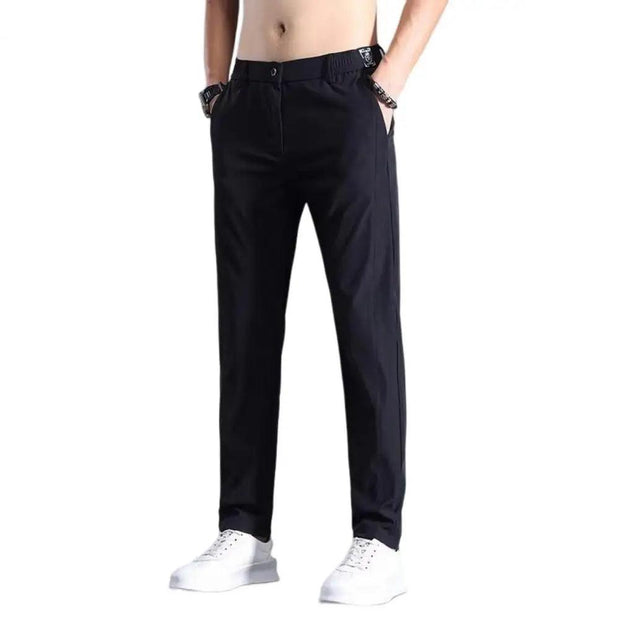 Golf Pants Men's Summer Ice Silk High Elastic Ultra-thin Casual Trousers Quick-drying Running Golf Wear Sweatpants - Deck Em Up