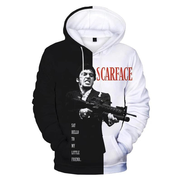 Movie Scarface 3D Print Hoodie Sweatshirts Tony Montana Harajuku Streetwear Hoodies Men Oversized Fashion Pullover Sweatshirts - Deck Em Up