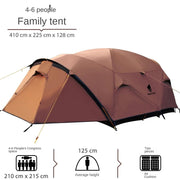 WOLFACE Outdoor Tent Building Family Double-layer Tent Beach Hiking Camping Equipment Large Tunnel Tent Rainproof Camping Tent - Deck Em Up