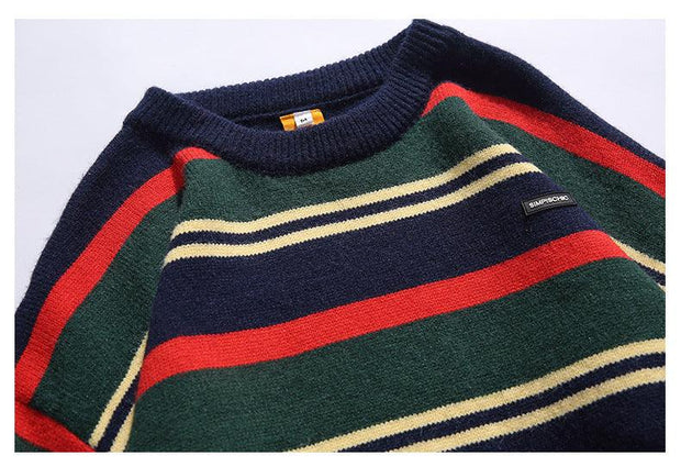 Winter Couples Wear Trendy Striped Sweaters For Men And Women - Deck Em Up