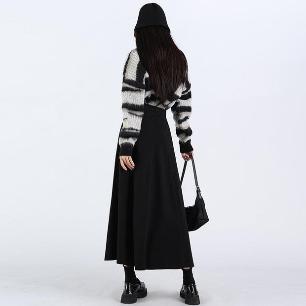 Woolen Skirt Slim Fit Mid-length - Deck Em Up