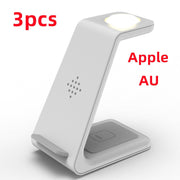 3 In 1 Fast Charging Station Wireless Charger Stand Wireless Quick Charge Dock For Phone Holder - Deck Em Up