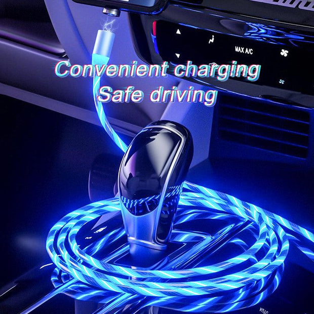 Magnetic Charging Cable Streamer Fast Charging Cable Lighting Micro USB Cable LED Magnet Charger Type-C Cable - Deck Em Up