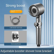 The Third Gear Adjustable Strong Supercharged Shower Head Household Bath Shower Hose Shower Head - Deck Em Up