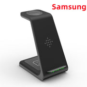 3 In 1 Fast Charging Station Wireless Charger Stand Wireless Quick Charge Dock For Phone Holder - Deck Em Up