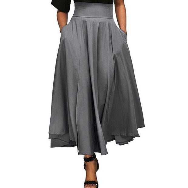 Multi-Color Big Hem Skirt Versatile - Deck Em Up