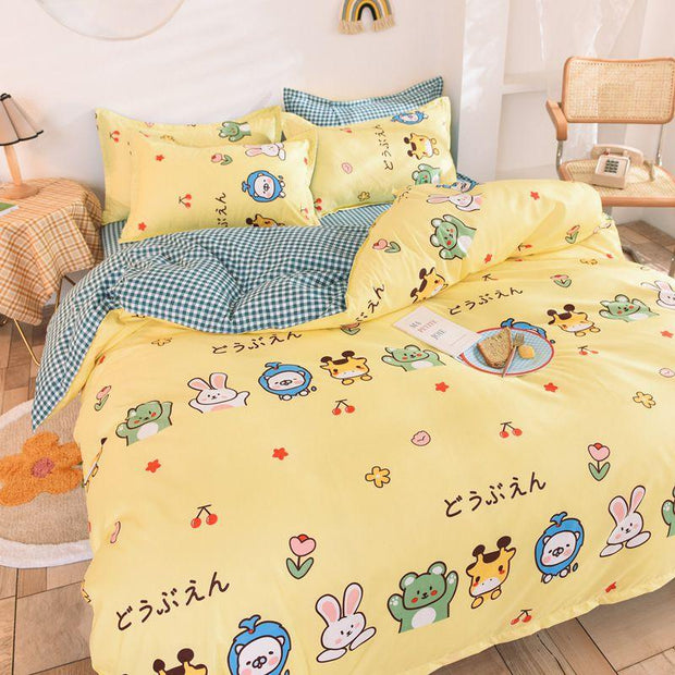 Pillowcase Bed Cover Set Sets Bedding Bedsheet Quilt Duvet - Deck Em Up