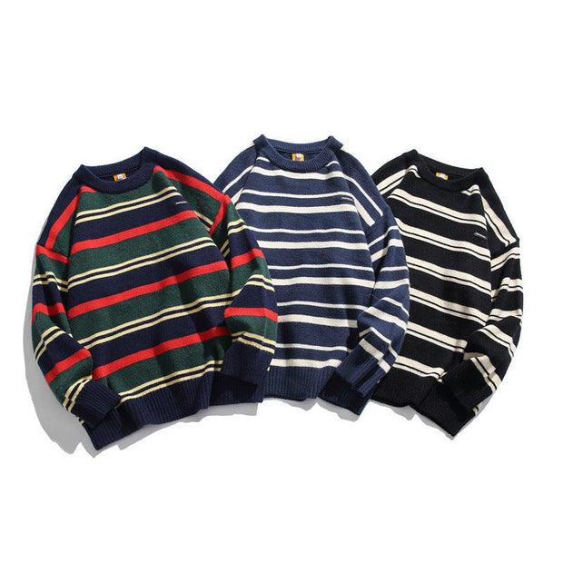 Winter Couples Wear Trendy Striped Sweaters For Men And Women - Deck Em Up