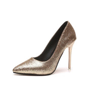 Spring And Summer New High Heels Stiletto Heel Gold And Silver Color Formal Dress Bridesmaid Bridal Shoes - Deck Em Up