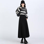 Woolen Skirt Slim Fit Mid-length - Deck Em Up