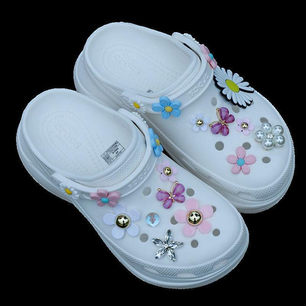 Hole Shoe Buckle Chrysanthemum Shoe Buckle Flower Shoe Flower Shoe Decoration - Deck Em Up