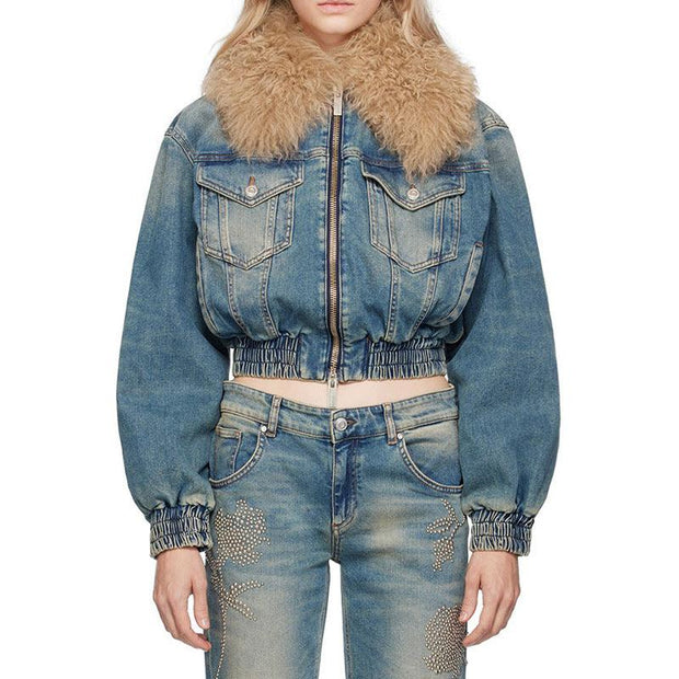 Women's All-match Quilted Denim Top - Deck Em Up