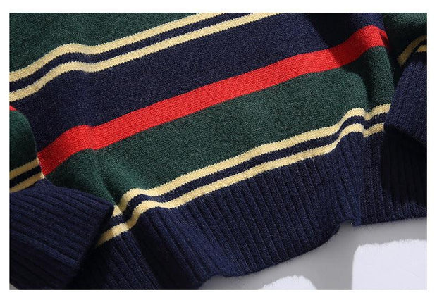 Winter Couples Wear Trendy Striped Sweaters For Men And Women - Deck Em Up