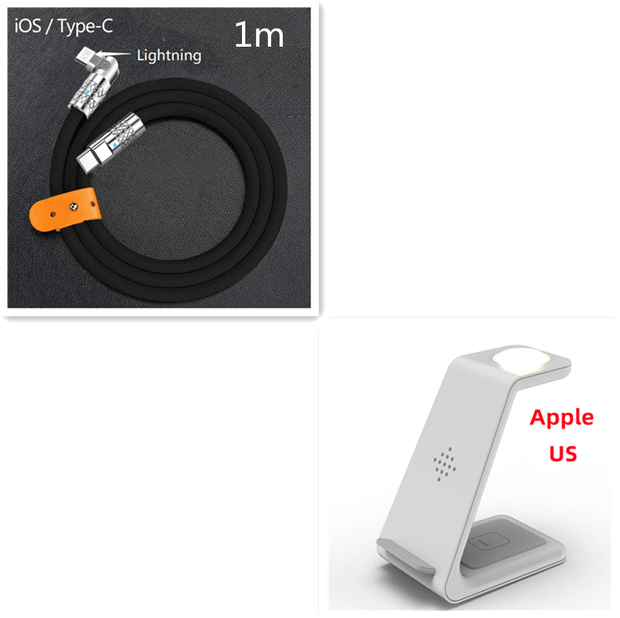 3 In 1 Fast Charging Station Wireless Charger Stand Wireless Quick Charge Dock For Phone Holder - Deck Em Up