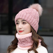 Women's Winter Fleece Fashion Hats Cute Two Piece Set - Deck Em Up