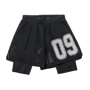 Summer Anti-Exposure Running Training Shorts Double-Layer Fake Two-Piece - Deck Em Up