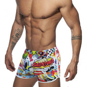 Funny Cartoon Printed Boxer Swimming Trunks Men - Deck Em Up